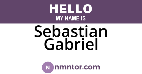 Sebastian Gabriel