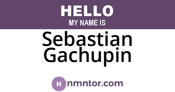 Sebastian Gachupin