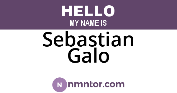Sebastian Galo