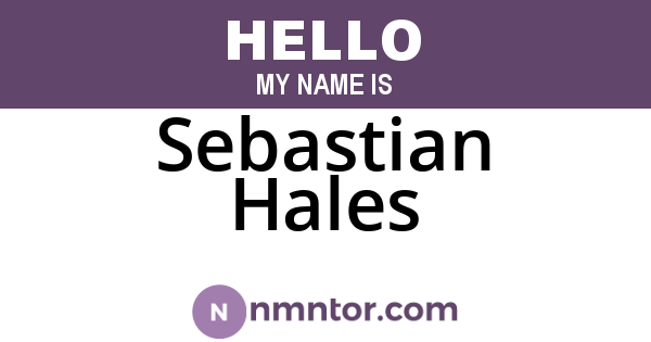 Sebastian Hales