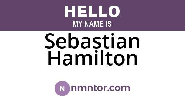 Sebastian Hamilton