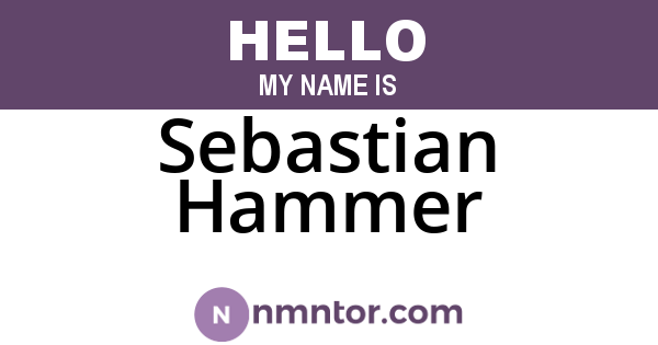 Sebastian Hammer