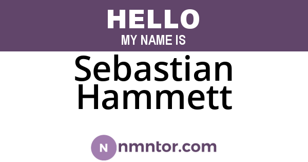 Sebastian Hammett