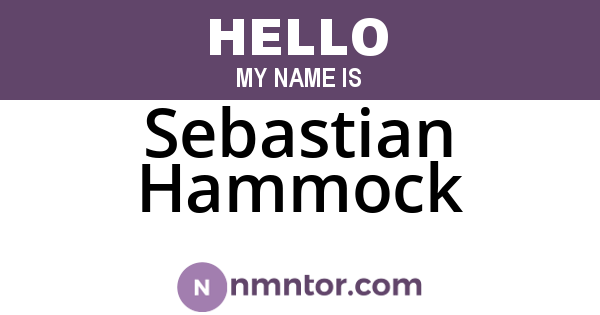 Sebastian Hammock