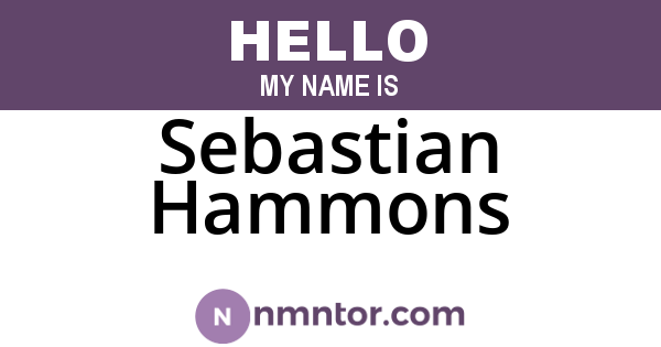 Sebastian Hammons