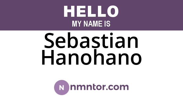 Sebastian Hanohano