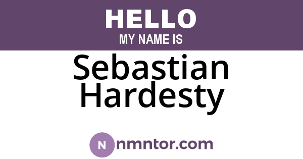 Sebastian Hardesty