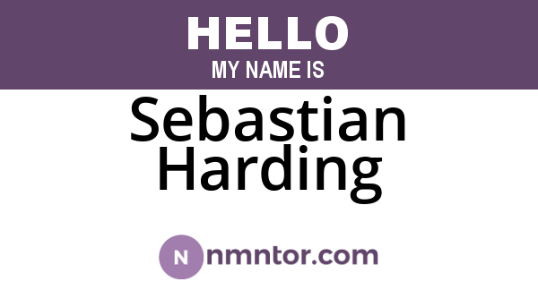 Sebastian Harding