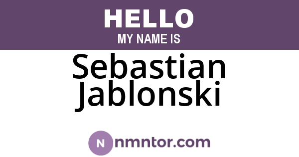 Sebastian Jablonski