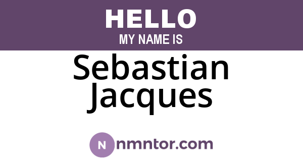 Sebastian Jacques