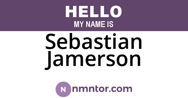 Sebastian Jamerson