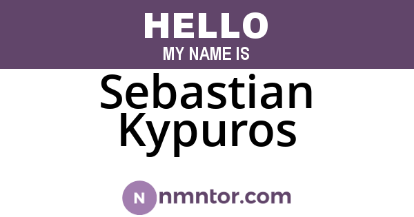 Sebastian Kypuros