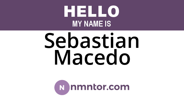 Sebastian Macedo