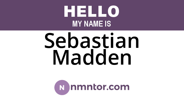 Sebastian Madden