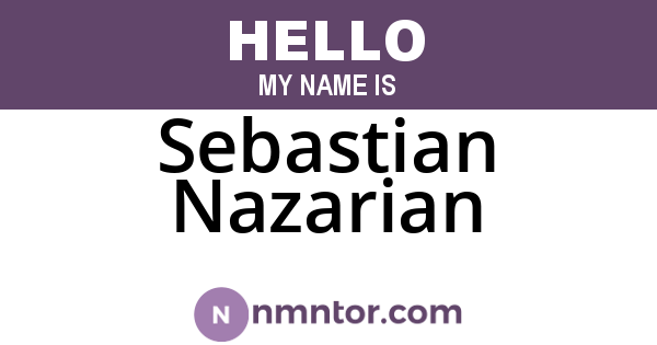 Sebastian Nazarian