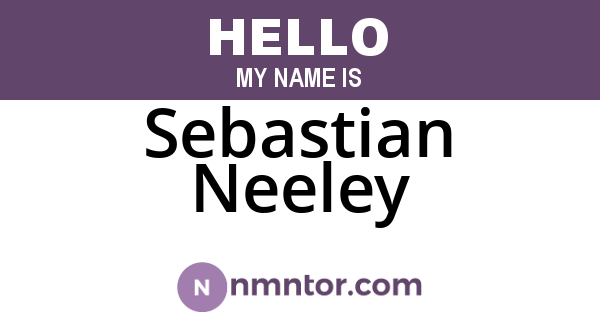 Sebastian Neeley