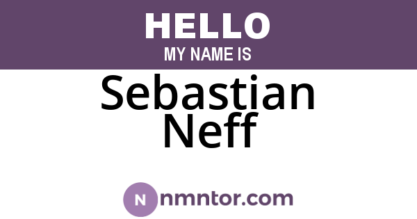 Sebastian Neff