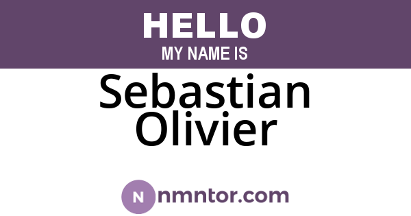 Sebastian Olivier