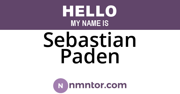 Sebastian Paden