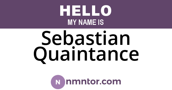 Sebastian Quaintance