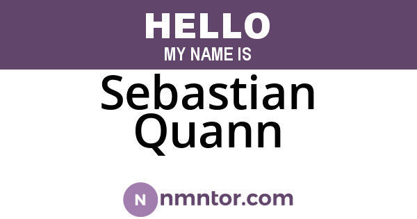 Sebastian Quann
