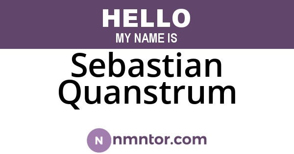 Sebastian Quanstrum