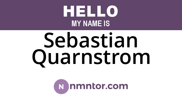 Sebastian Quarnstrom