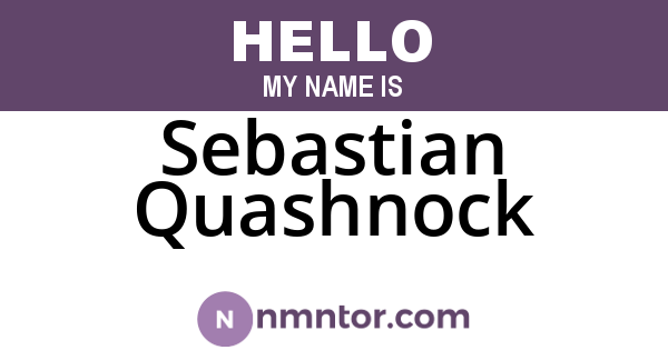Sebastian Quashnock