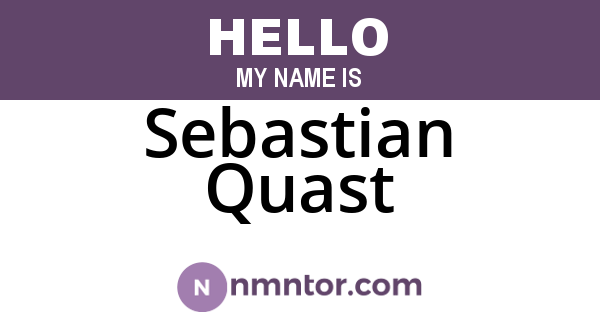 Sebastian Quast