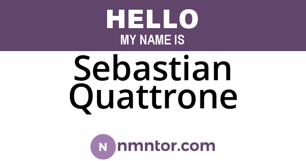 Sebastian Quattrone