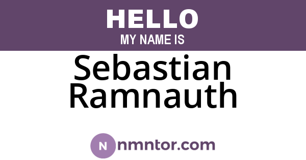 Sebastian Ramnauth