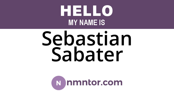 Sebastian Sabater