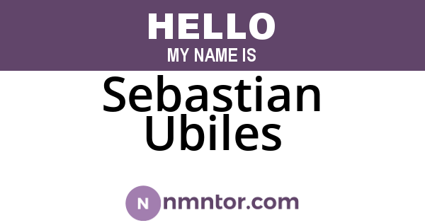 Sebastian Ubiles