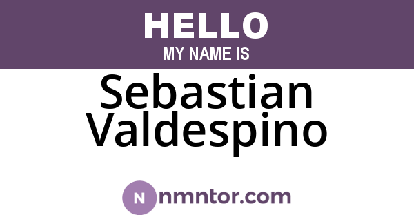 Sebastian Valdespino
