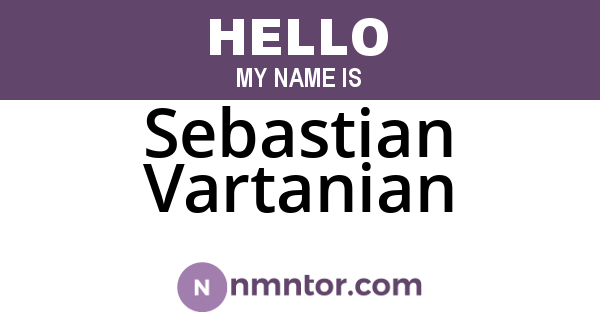 Sebastian Vartanian