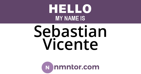 Sebastian Vicente