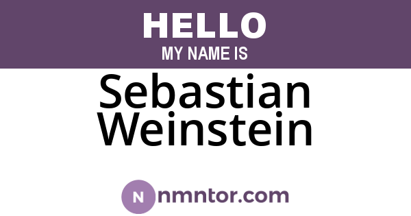 Sebastian Weinstein