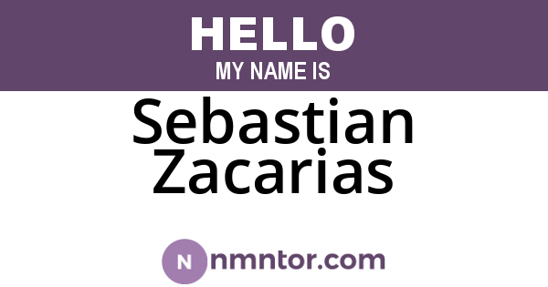 Sebastian Zacarias