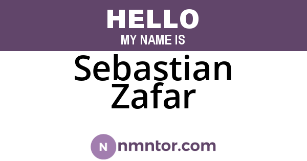 Sebastian Zafar