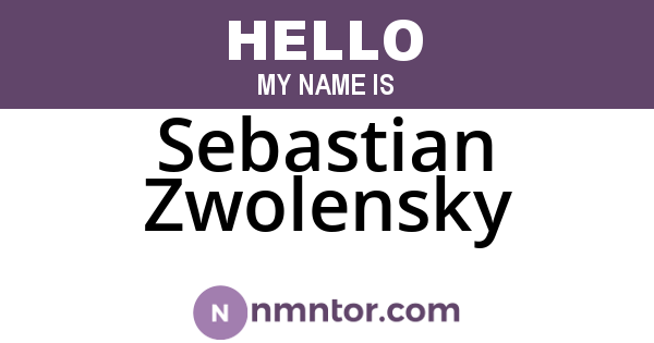 Sebastian Zwolensky