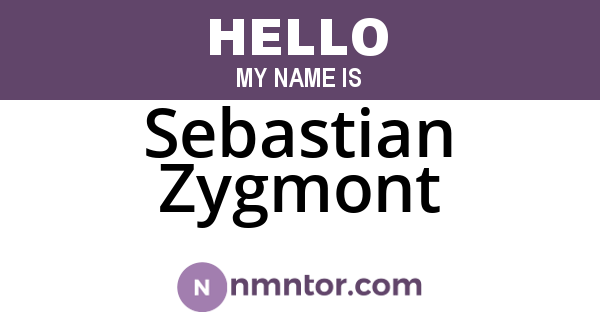 Sebastian Zygmont