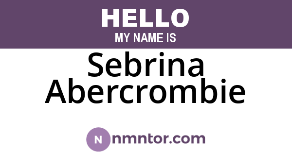 Sebrina Abercrombie