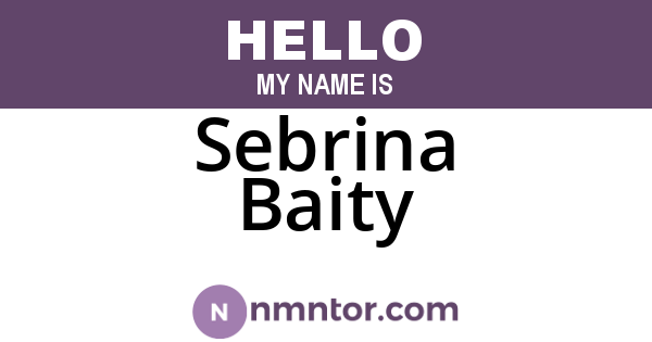 Sebrina Baity