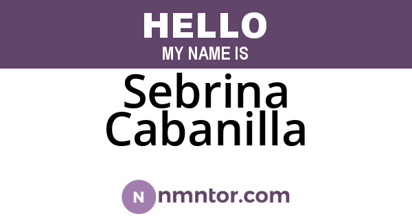 Sebrina Cabanilla