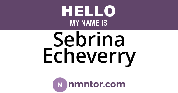 Sebrina Echeverry