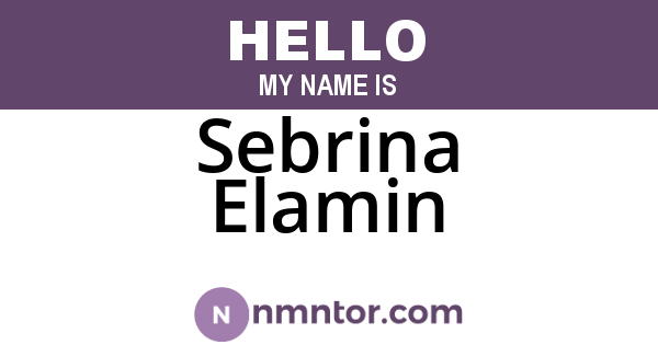 Sebrina Elamin