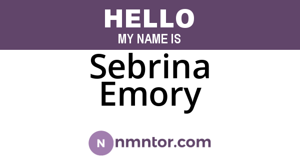Sebrina Emory