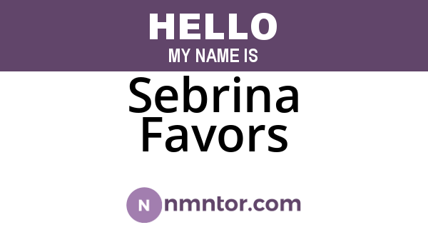 Sebrina Favors
