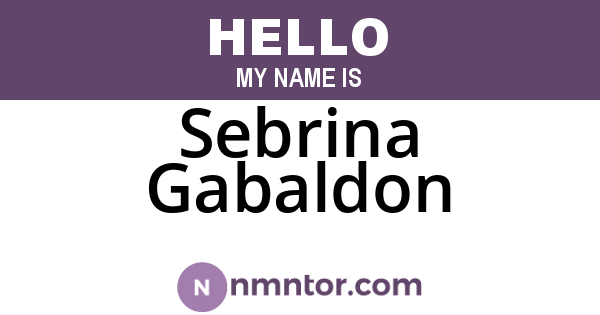 Sebrina Gabaldon