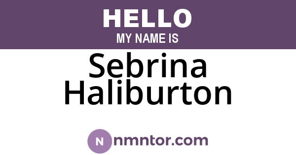 Sebrina Haliburton
